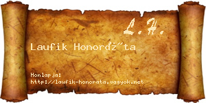 Laufik Honoráta névjegykártya